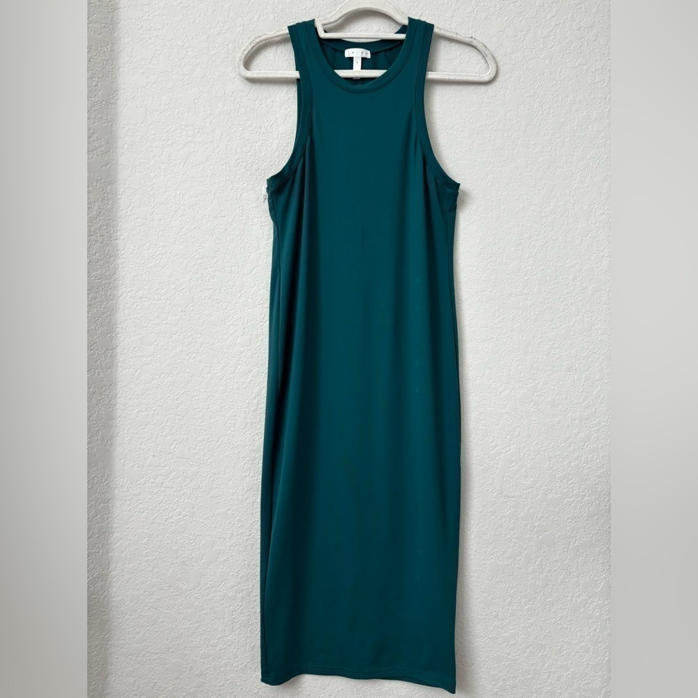 Leith crew sleeveless emerald colored dress SZ S